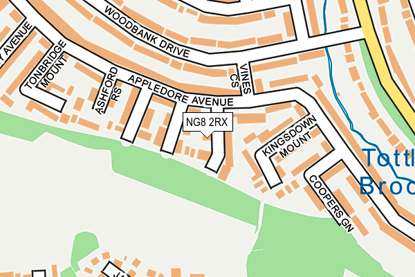 NG8 2RX map - OS OpenMap – Local (Ordnance Survey)