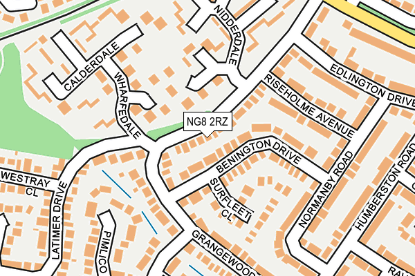 NG8 2RZ map - OS OpenMap – Local (Ordnance Survey)