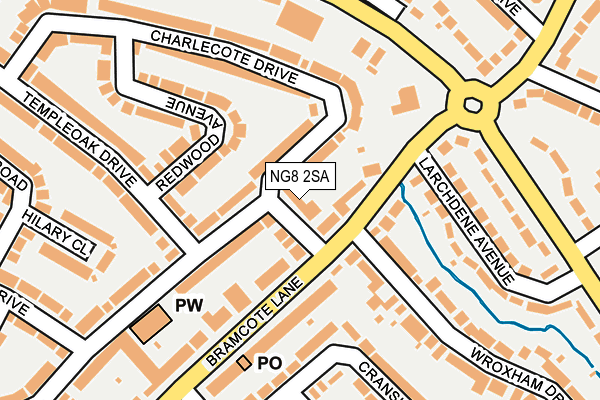 NG8 2SA map - OS OpenMap – Local (Ordnance Survey)