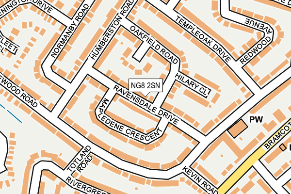 NG8 2SN map - OS OpenMap – Local (Ordnance Survey)