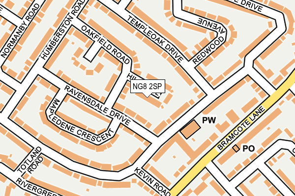 NG8 2SP map - OS OpenMap – Local (Ordnance Survey)