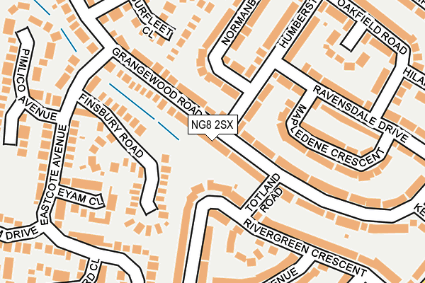 NG8 2SX map - OS OpenMap – Local (Ordnance Survey)