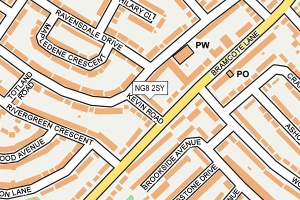 NG8 2SY map - OS OpenMap – Local (Ordnance Survey)