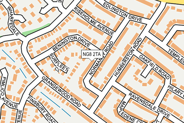 NG8 2TA map - OS OpenMap – Local (Ordnance Survey)