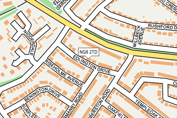 NG8 2TD map - OS OpenMap – Local (Ordnance Survey)