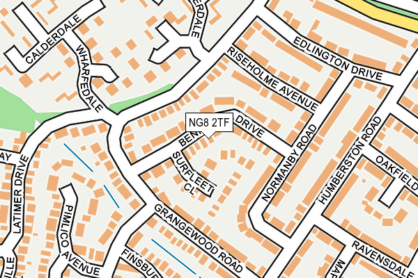 NG8 2TF map - OS OpenMap – Local (Ordnance Survey)