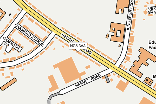 NG8 3AA map - OS OpenMap – Local (Ordnance Survey)