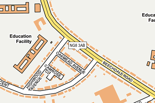NG8 3AB map - OS OpenMap – Local (Ordnance Survey)