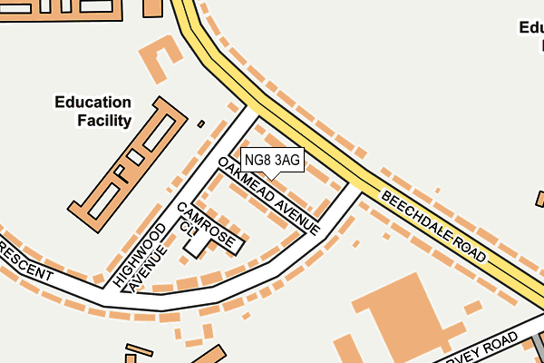 NG8 3AG map - OS OpenMap – Local (Ordnance Survey)