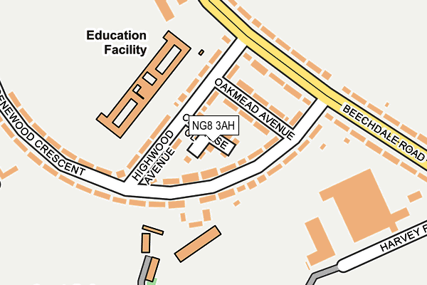 NG8 3AH map - OS OpenMap – Local (Ordnance Survey)