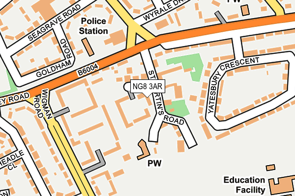 NG8 3AR map - OS OpenMap – Local (Ordnance Survey)