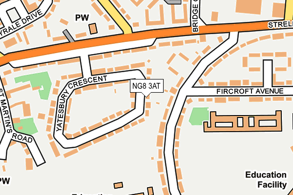 NG8 3AT map - OS OpenMap – Local (Ordnance Survey)