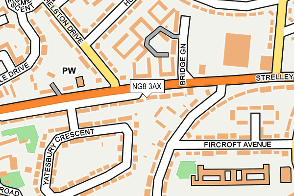 NG8 3AX map - OS OpenMap – Local (Ordnance Survey)