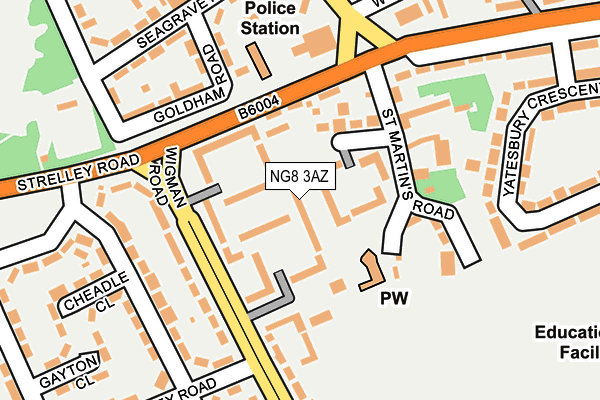 NG8 3AZ map - OS OpenMap – Local (Ordnance Survey)