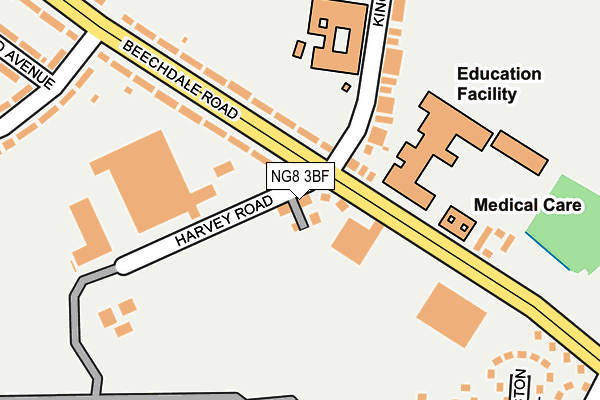 NG8 3BF map - OS OpenMap – Local (Ordnance Survey)