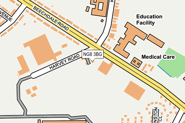 NG8 3BG map - OS OpenMap – Local (Ordnance Survey)