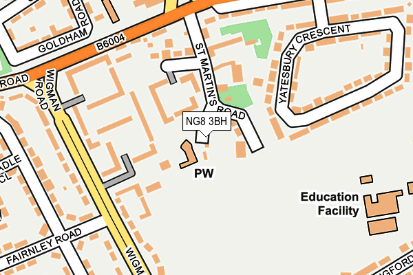 NG8 3BH map - OS OpenMap – Local (Ordnance Survey)