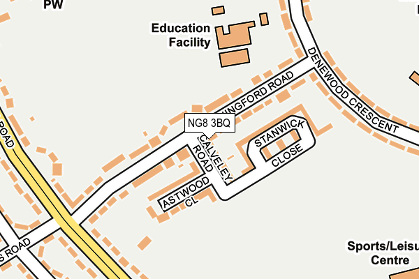 NG8 3BQ map - OS OpenMap – Local (Ordnance Survey)