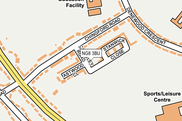 NG8 3BU map - OS OpenMap – Local (Ordnance Survey)