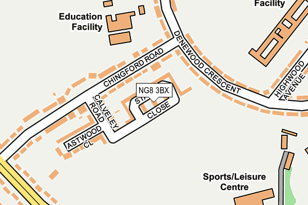 NG8 3BX map - OS OpenMap – Local (Ordnance Survey)