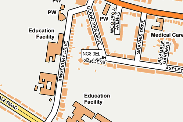 NG8 3EL map - OS OpenMap – Local (Ordnance Survey)