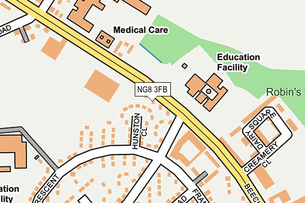 NG8 3FB map - OS OpenMap – Local (Ordnance Survey)