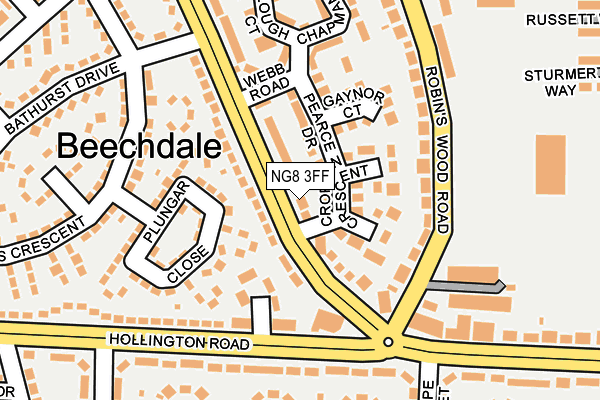 NG8 3FF map - OS OpenMap – Local (Ordnance Survey)