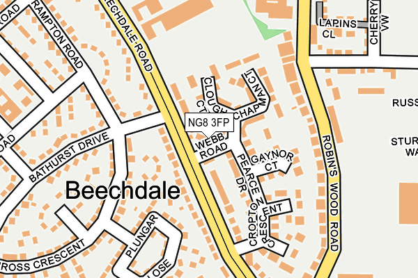 NG8 3FP map - OS OpenMap – Local (Ordnance Survey)