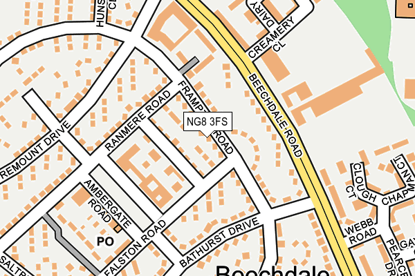 NG8 3FS map - OS OpenMap – Local (Ordnance Survey)