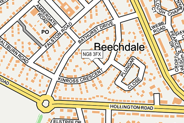 NG8 3FX map - OS OpenMap – Local (Ordnance Survey)