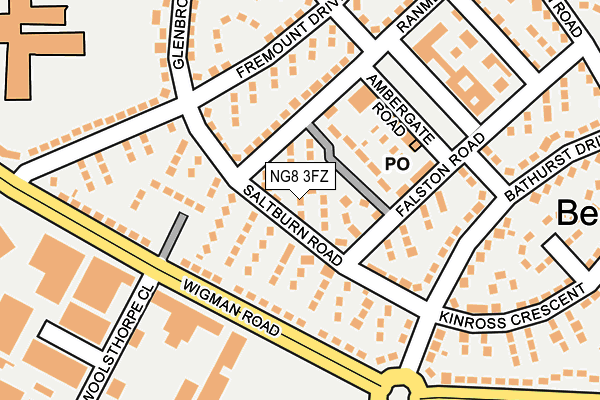 NG8 3FZ map - OS OpenMap – Local (Ordnance Survey)