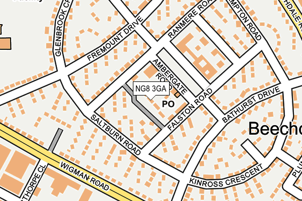 NG8 3GA map - OS OpenMap – Local (Ordnance Survey)