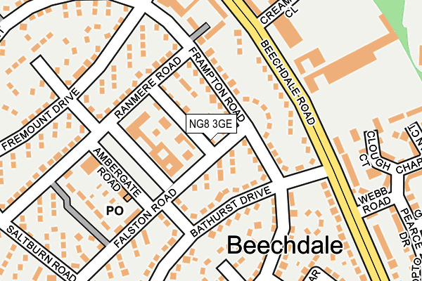 NG8 3GE map - OS OpenMap – Local (Ordnance Survey)