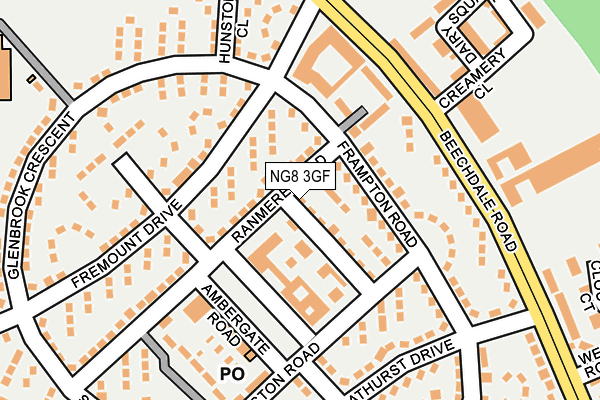 NG8 3GF map - OS OpenMap – Local (Ordnance Survey)