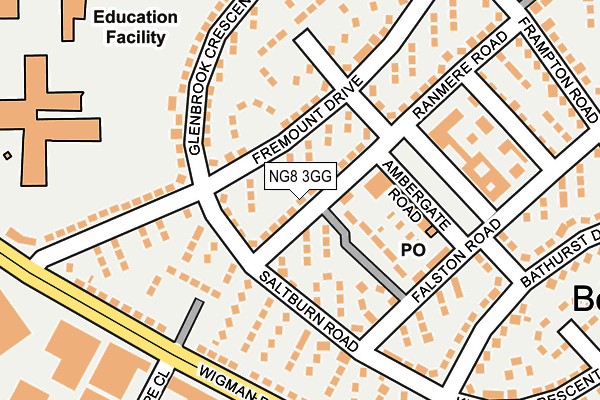 NG8 3GG map - OS OpenMap – Local (Ordnance Survey)