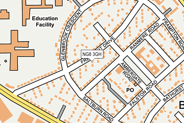 NG8 3GH map - OS OpenMap – Local (Ordnance Survey)