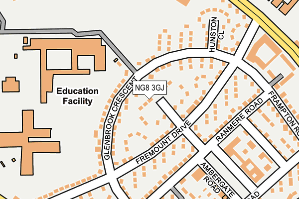 NG8 3GJ map - OS OpenMap – Local (Ordnance Survey)