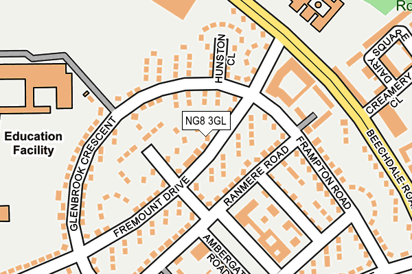NG8 3GL map - OS OpenMap – Local (Ordnance Survey)