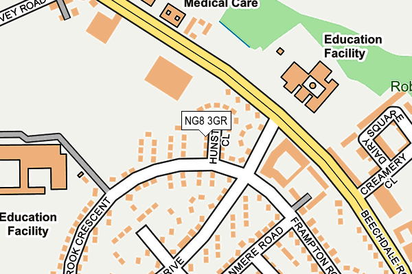 NG8 3GR map - OS OpenMap – Local (Ordnance Survey)