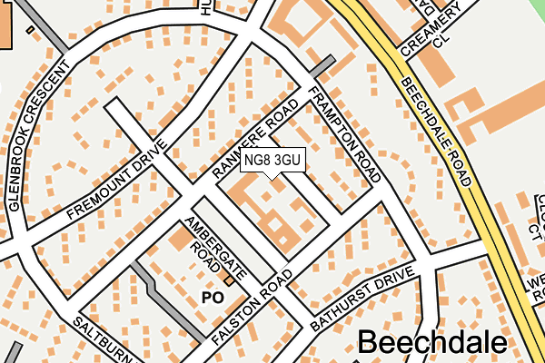 NG8 3GU map - OS OpenMap – Local (Ordnance Survey)