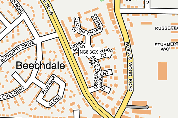 NG8 3GX map - OS OpenMap – Local (Ordnance Survey)