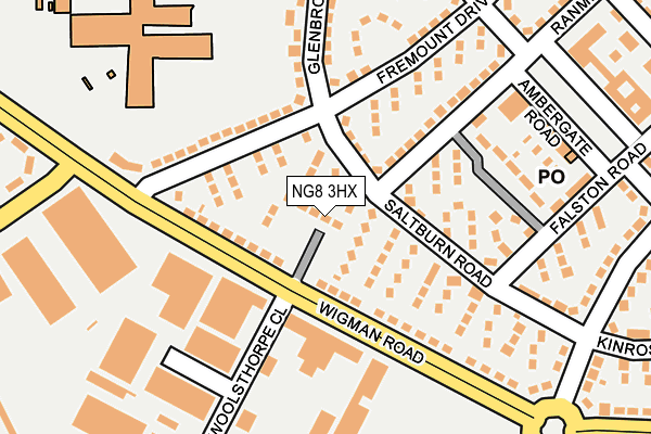NG8 3HX map - OS OpenMap – Local (Ordnance Survey)