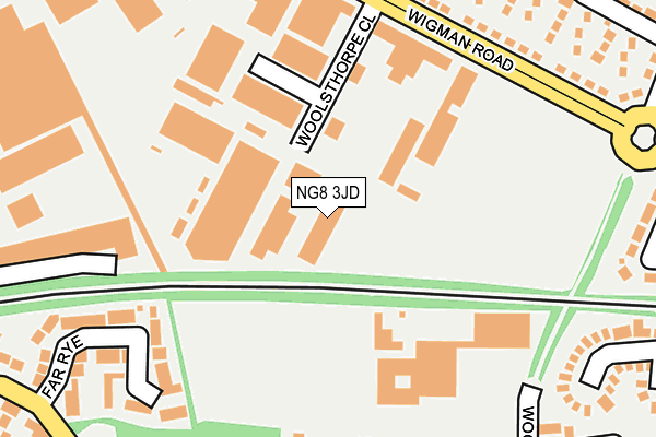 NG8 3JD map - OS OpenMap – Local (Ordnance Survey)