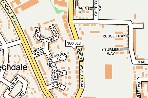 NG8 3LD map - OS OpenMap – Local (Ordnance Survey)
