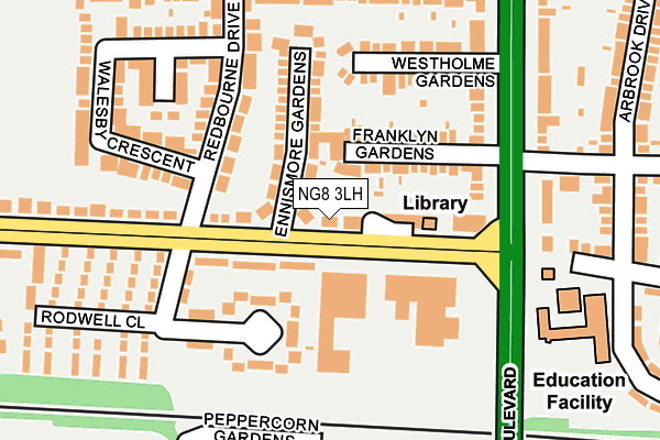 NG8 3LH map - OS OpenMap – Local (Ordnance Survey)