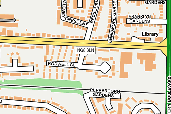 NG8 3LN map - OS OpenMap – Local (Ordnance Survey)