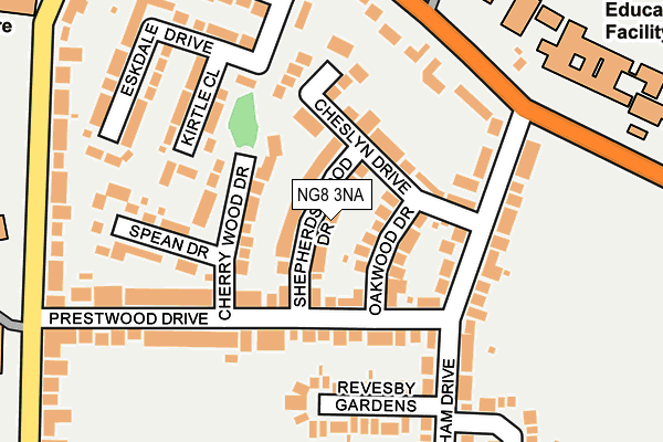 NG8 3NA map - OS OpenMap – Local (Ordnance Survey)