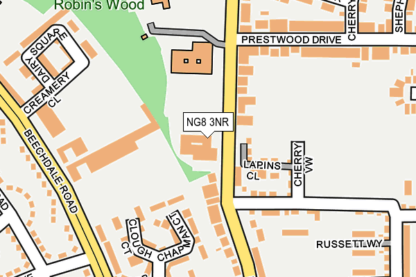 NG8 3NR map - OS OpenMap – Local (Ordnance Survey)