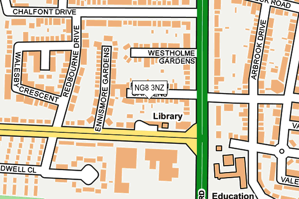 NG8 3NZ map - OS OpenMap – Local (Ordnance Survey)