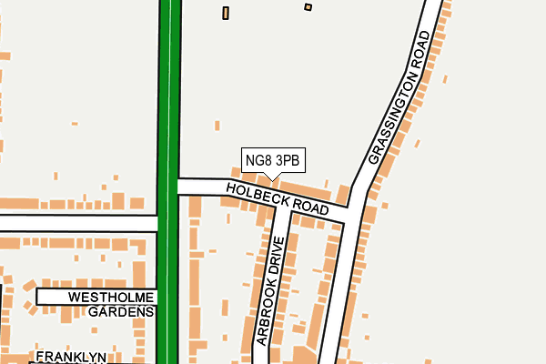 NG8 3PB map - OS OpenMap – Local (Ordnance Survey)